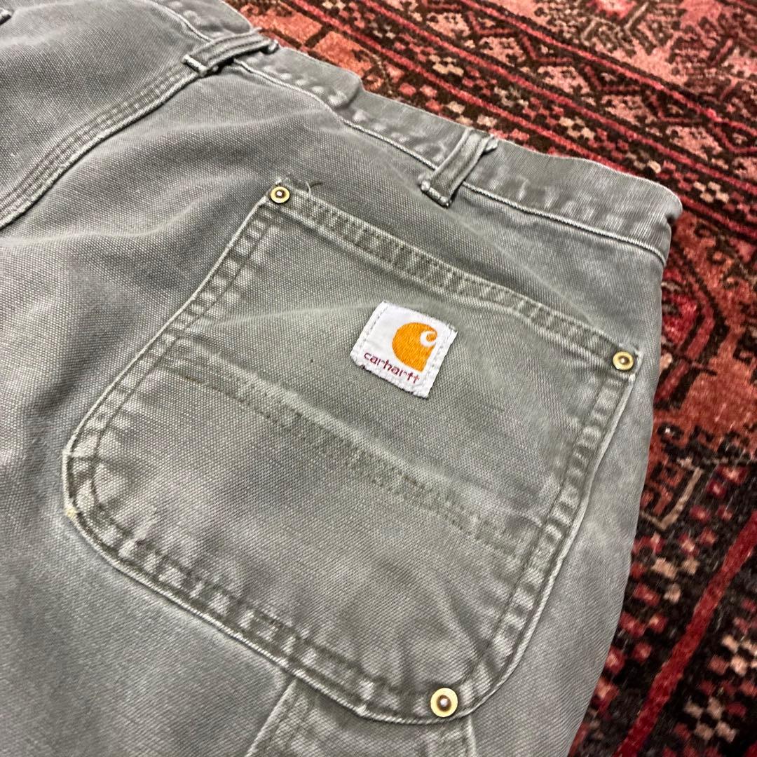 鬼フェード 90S USA製 carhartt ダブルニー モスグリーン