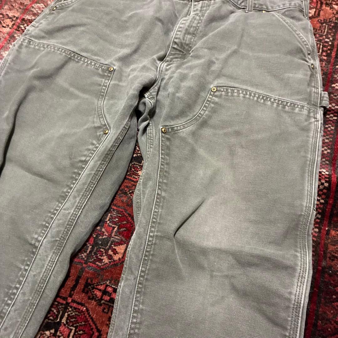 鬼フェード 90S USA製 carhartt ダブルニー モスグリーン