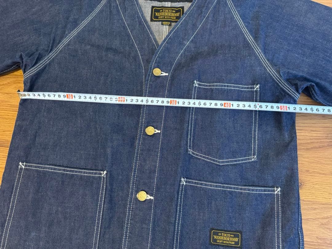 NEIGHBORHOOD デニムカバーオール　ノーカラー　ジャケット
