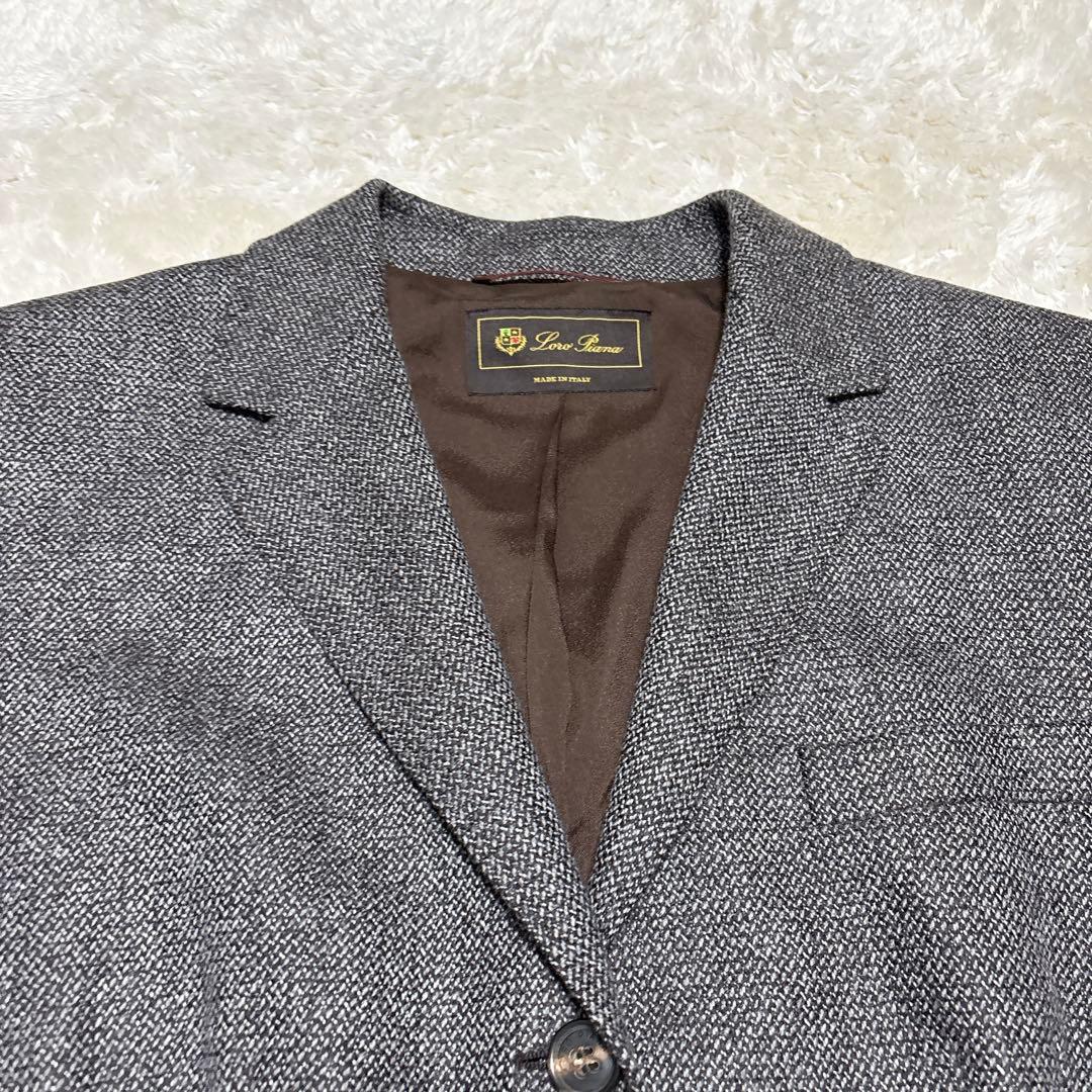 美品 ロロピアーナ カシミヤ100％ 3B テーラードジャケット 46