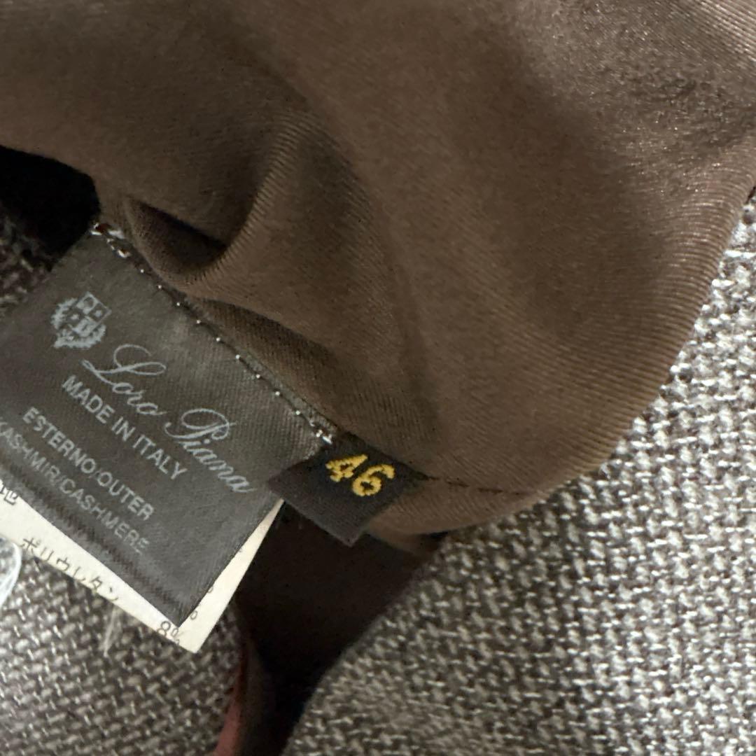 美品 ロロピアーナ カシミヤ100％ 3B テーラードジャケット 46