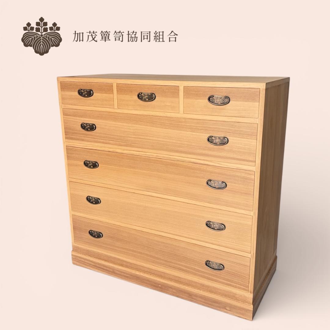 高級　加茂箪笥　桐タンス　5段