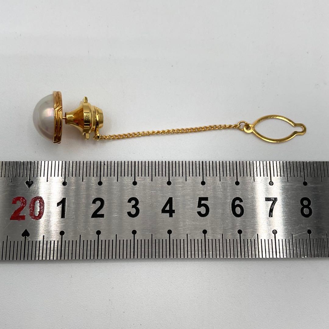 タサキ TASAKI タイタック タイピン パール 真珠 K18 箱付