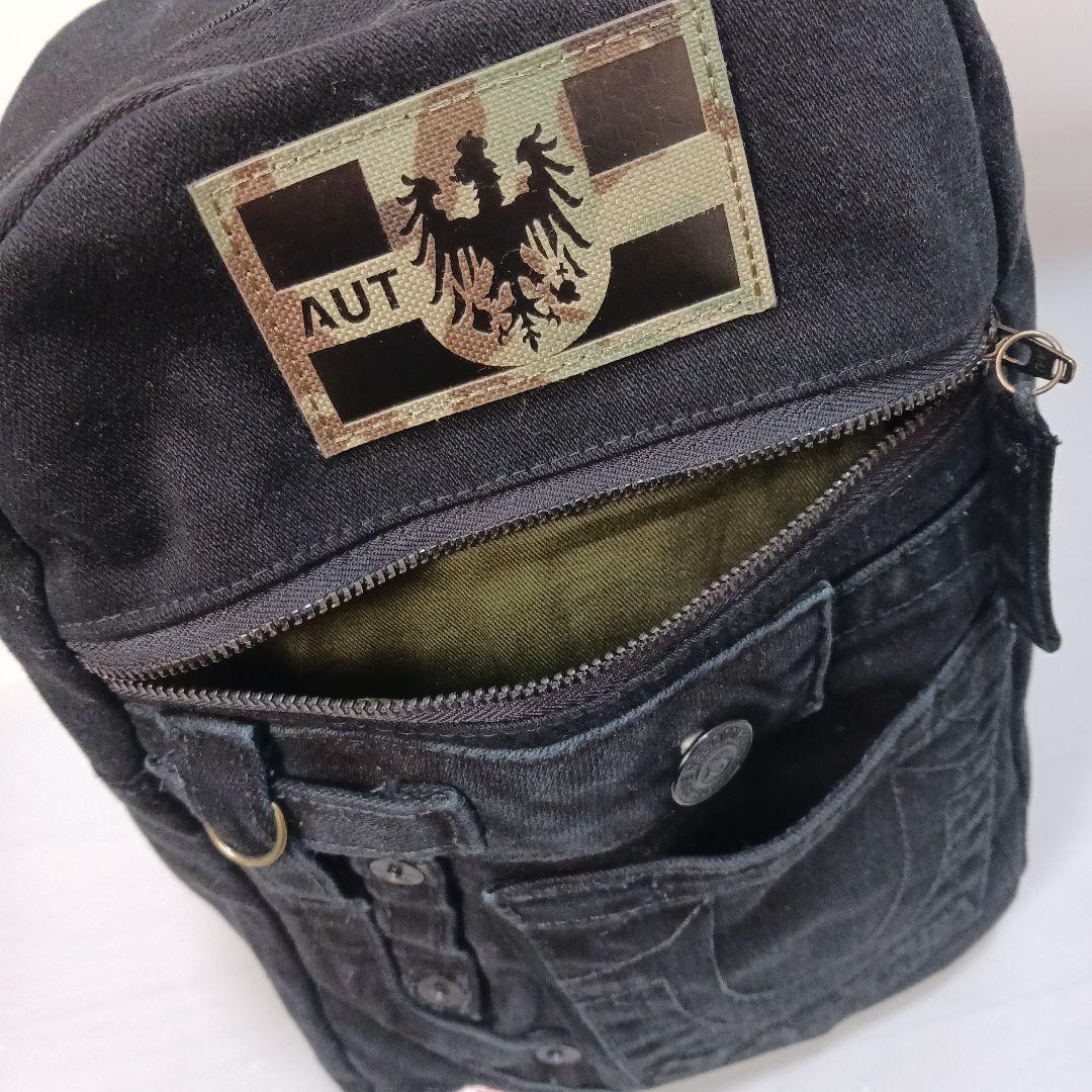 けい　リメイクデニム　ボディバッグ　ハンドメイド