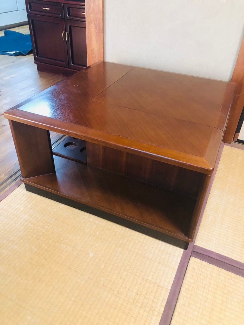 高級家具　モリシゲ　コーナーテーブル　サイドテーブル