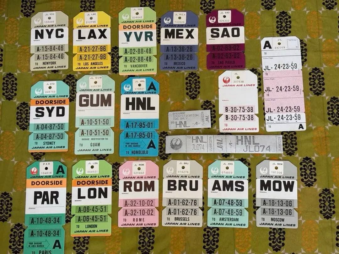 7日のみ限定価格早い者勝JALチェックドバゲージ用タグコレクション放出