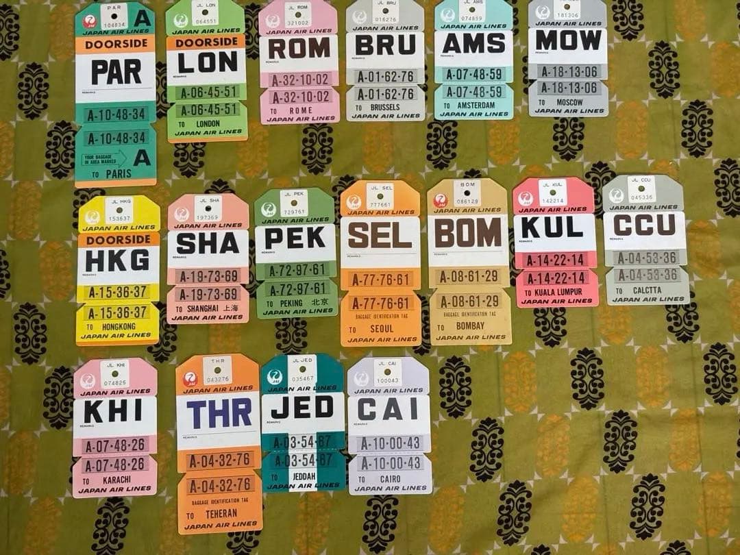 7日のみ限定価格早い者勝JALチェックドバゲージ用タグコレクション放出