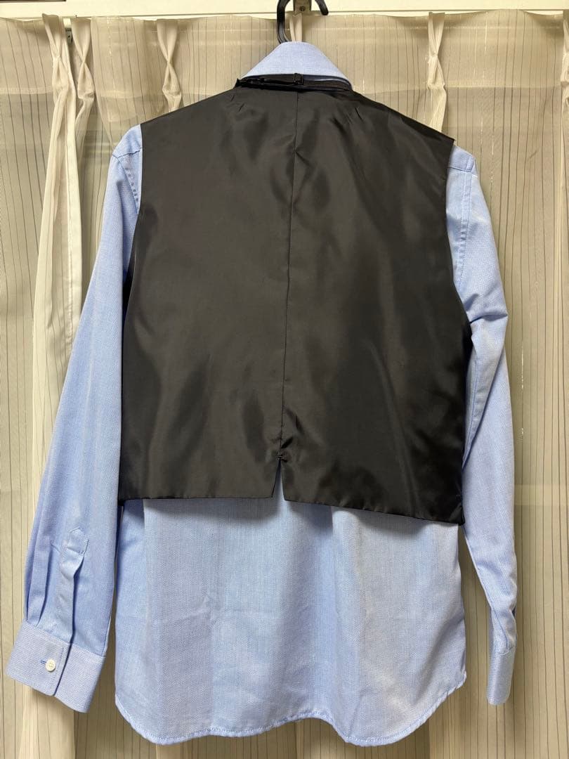 着画有！卒業式★ネイビー チェック柄 フォーマルスーツ 6点セット(160cm)