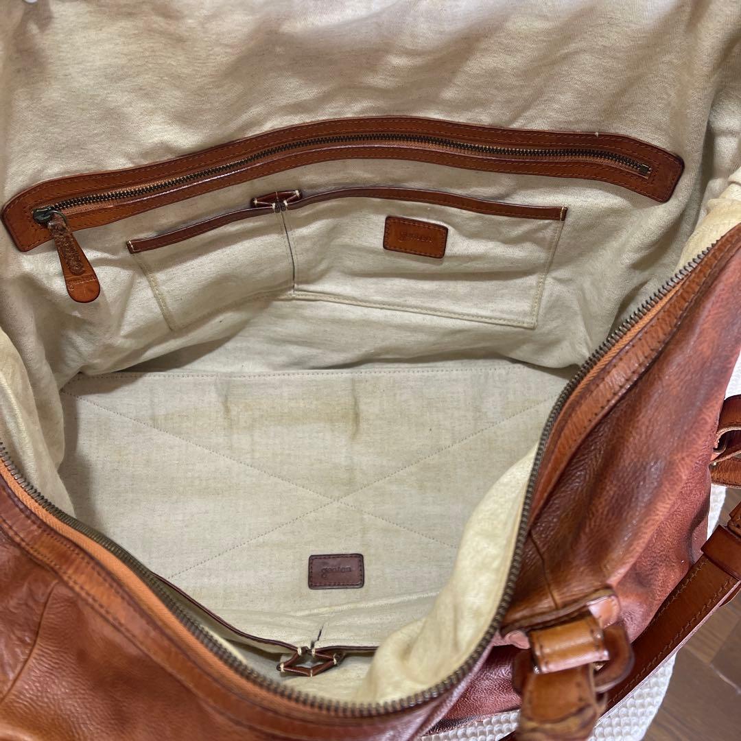 ◇ genten ゲンテン 2wayレザーショルダーバッグ ボストンバッグ ◇
