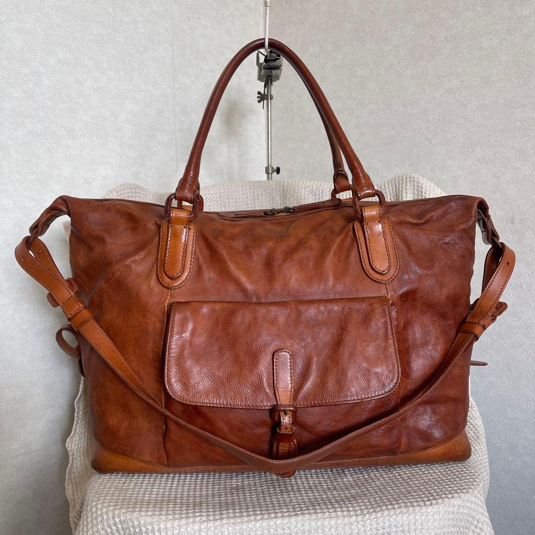 ◇ genten ゲンテン 2wayレザーショルダーバッグ ボストンバッグ ◇