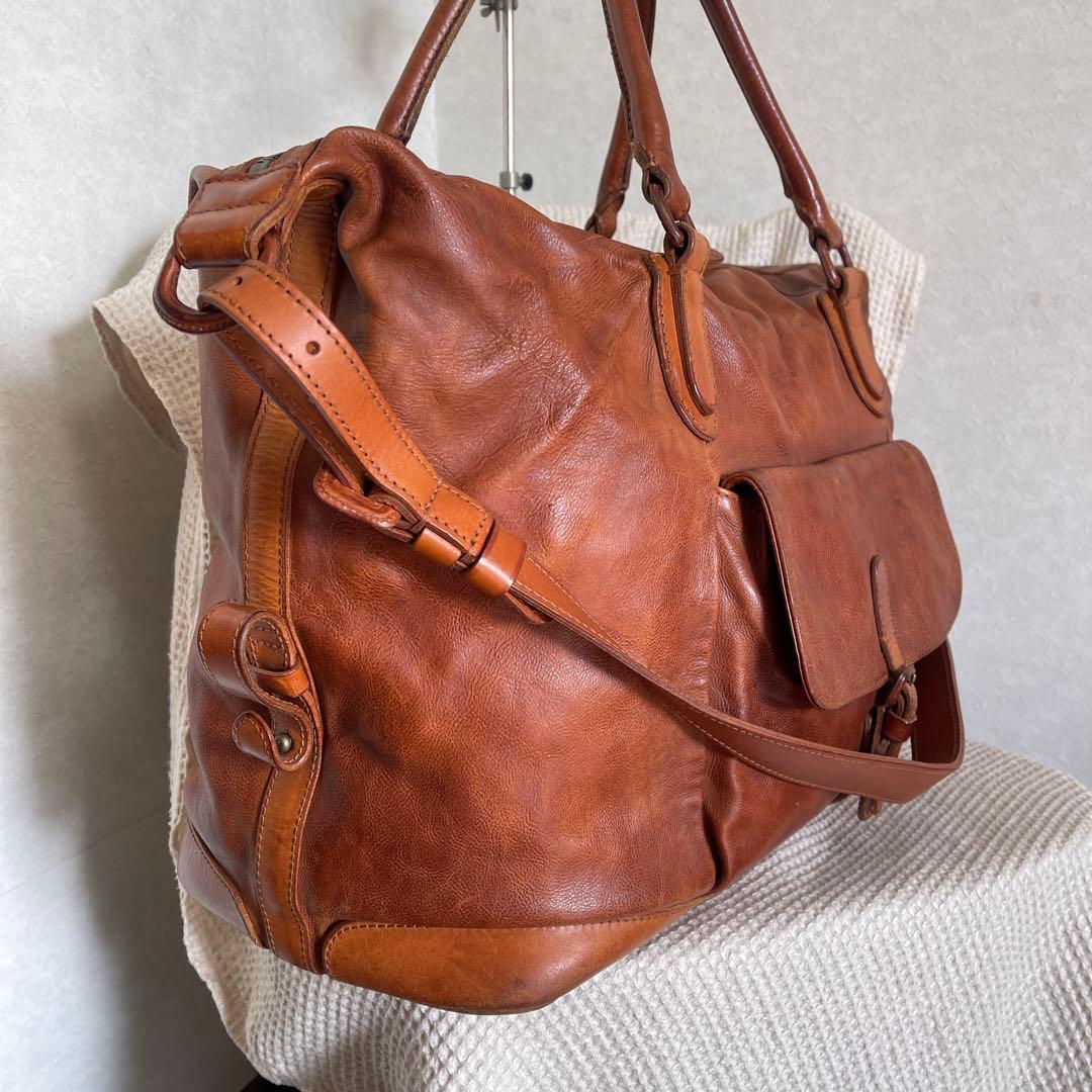 ◇ genten ゲンテン 2wayレザーショルダーバッグ ボストンバッグ ◇