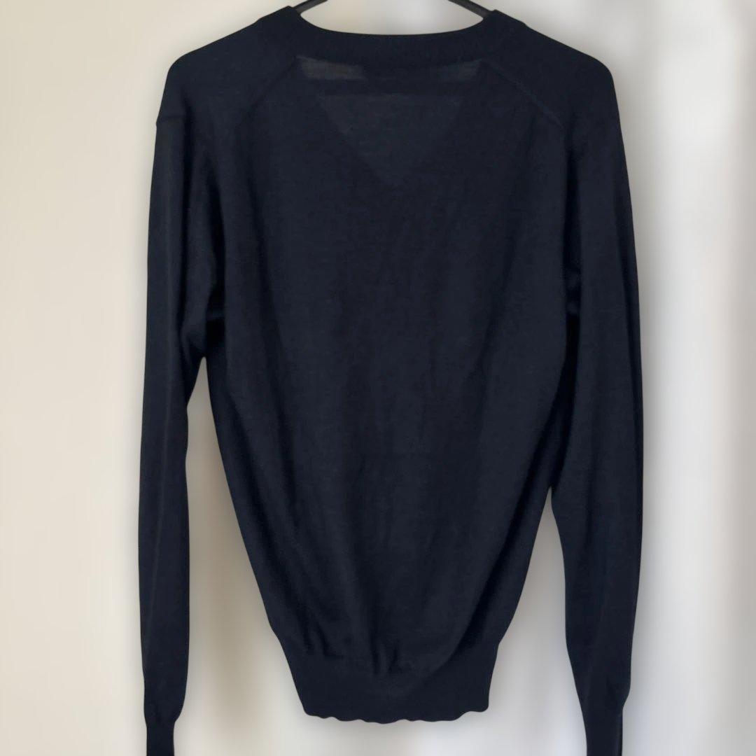 DOLCE&GABBANA シルクカシミアVネックニットサイズ44ネイビー