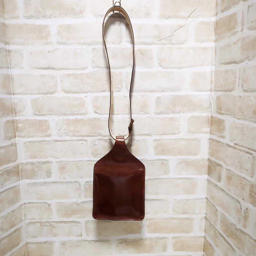 ★Ferragamo 【フェラガモ】レザー ベルトポーチ ブラウン 珍品レア