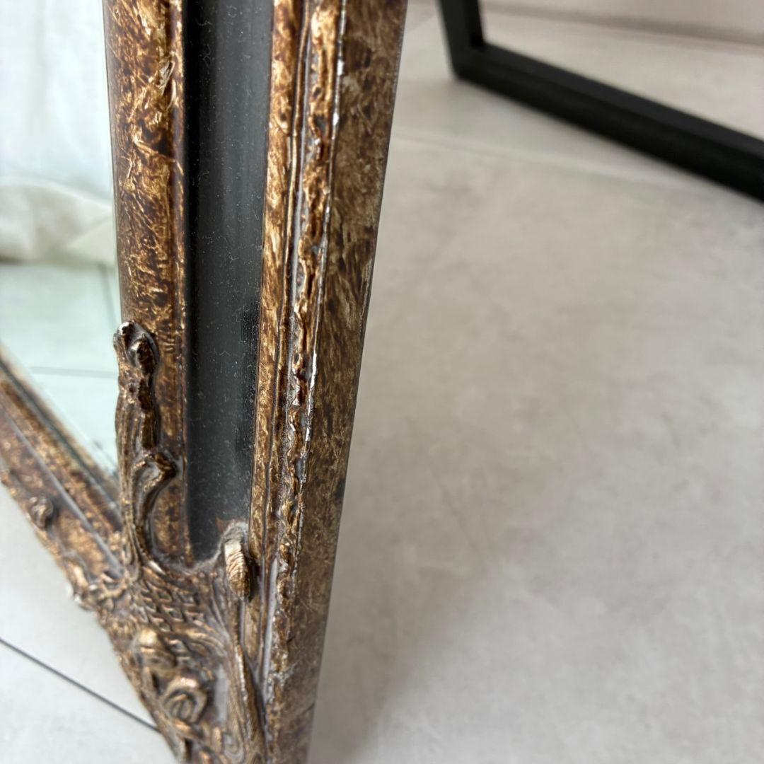 アンティーク調　全身鏡　フレーム 姿見 スタンドミラー