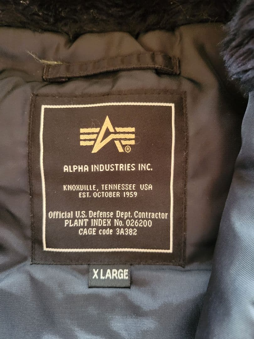 ALPHA INDUSTRIES X LARGE　※1/20のみ1割引き