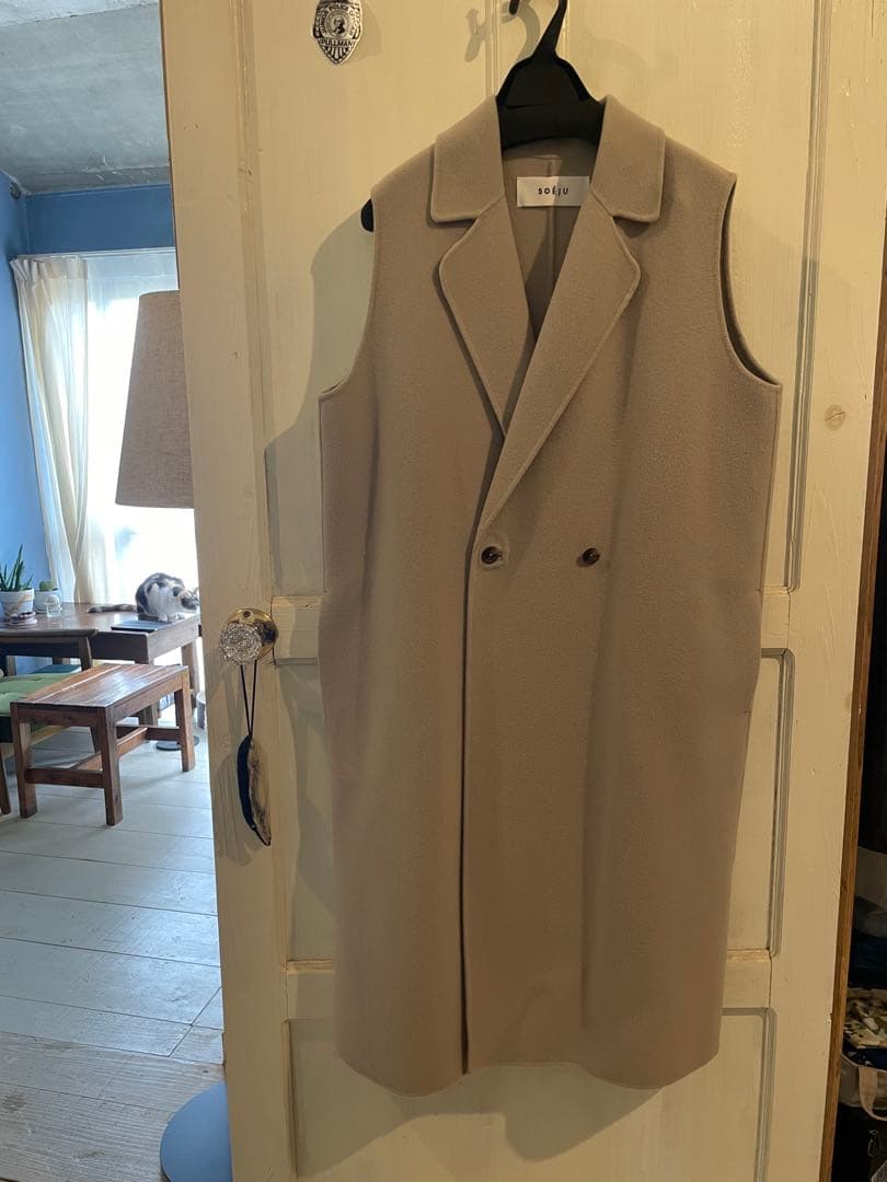 美品です！ソージュ　ウールリバーロングジレ