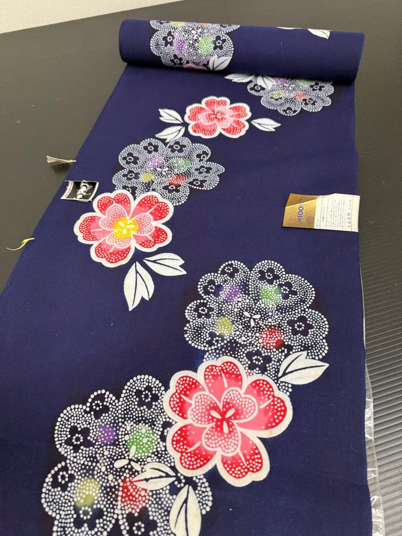 202)浴衣　反物　5点セット　着尺　綿100%
