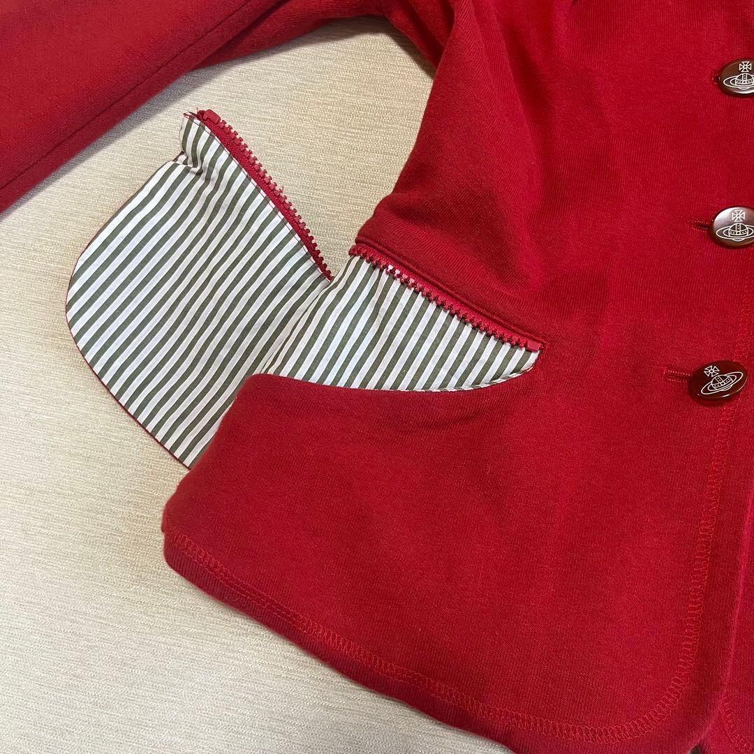 ヴィヴィアンウエストウッド テーラード ラブジャケット 変形 赤 オーブボタン