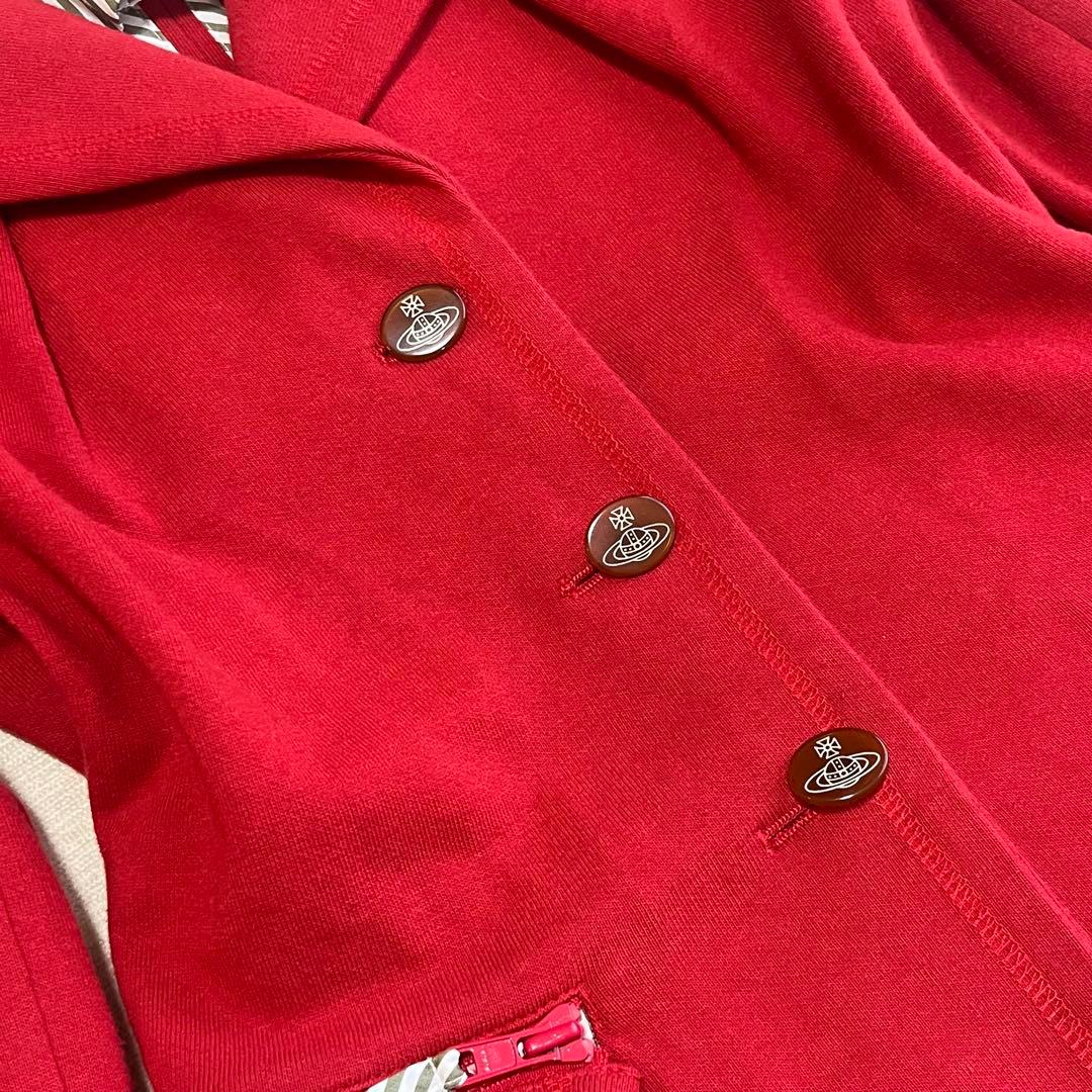 ヴィヴィアンウエストウッド テーラード ラブジャケット 変形 赤 オーブボタン