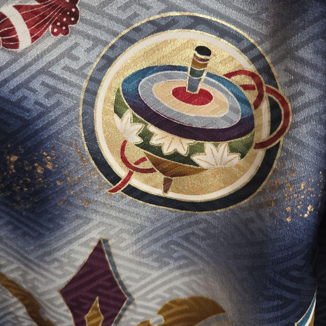 YUKI　　No44 男の子　お祝い着物　長襦袢付き　産着　七五三