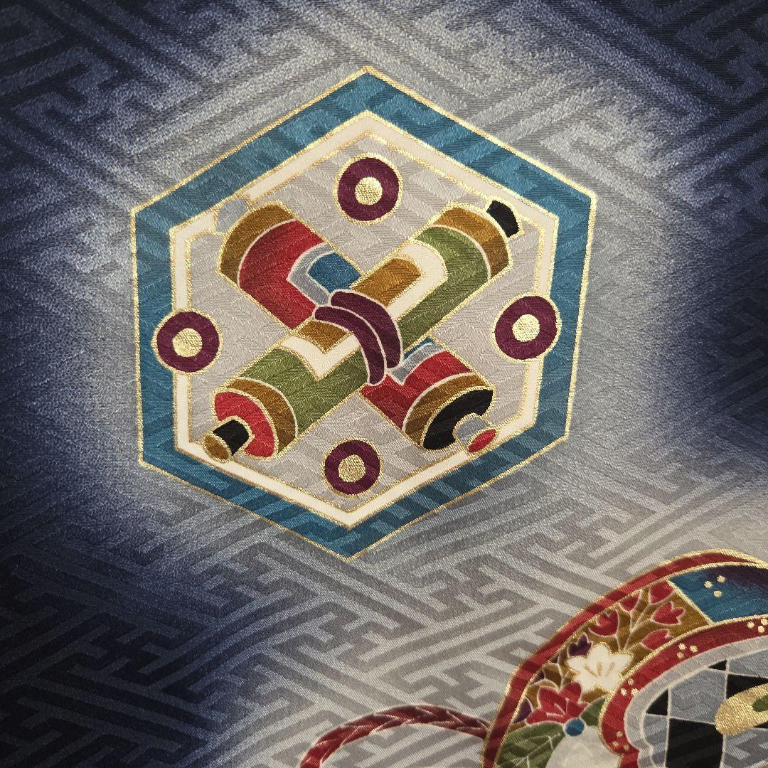 YUKI　　No44 男の子　お祝い着物　長襦袢付き　産着　七五三