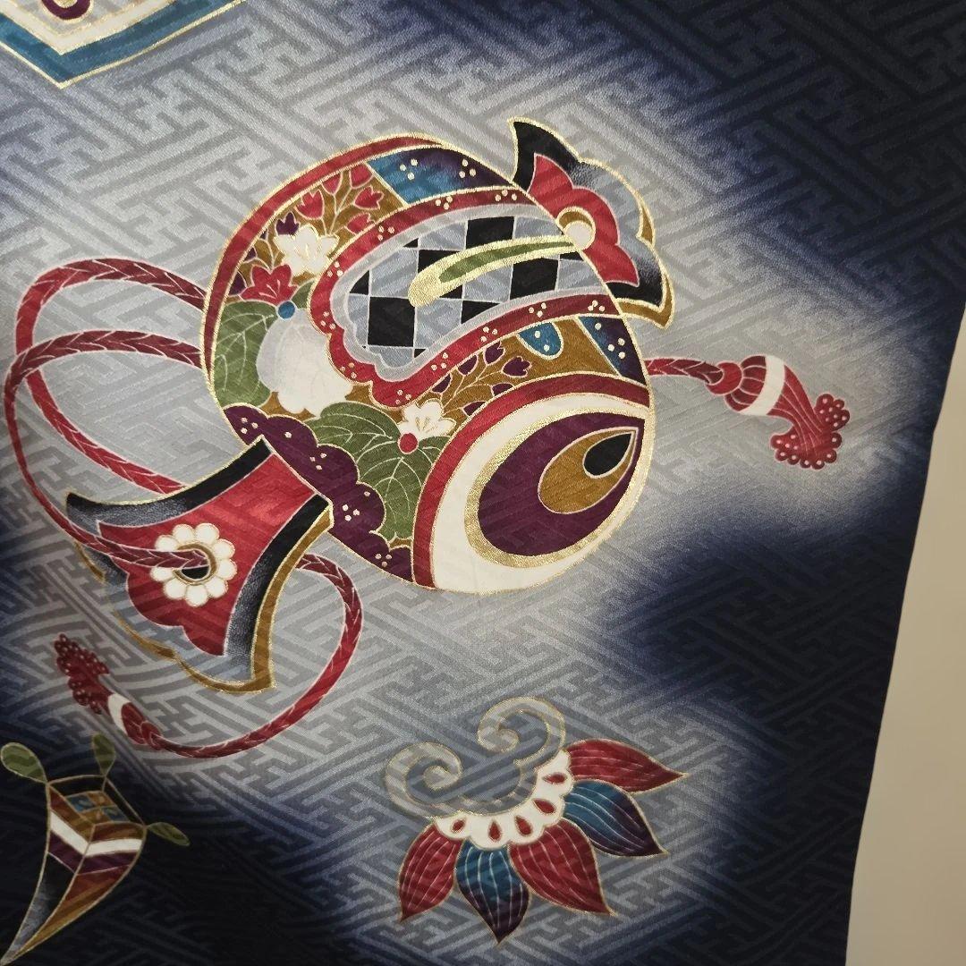 YUKI　　No44 男の子　お祝い着物　長襦袢付き　産着　七五三