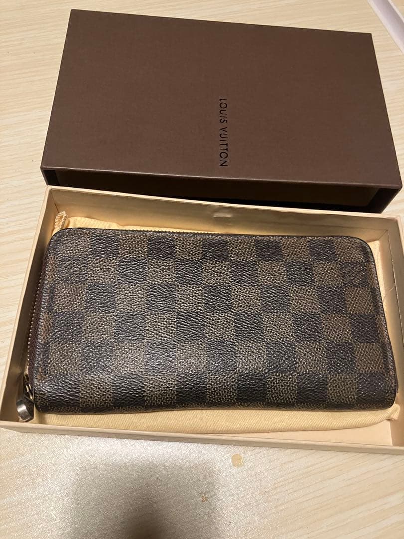【チャック破損あり】LOUIS VUITTON ルイヴィトン ダミエ柄 長財布