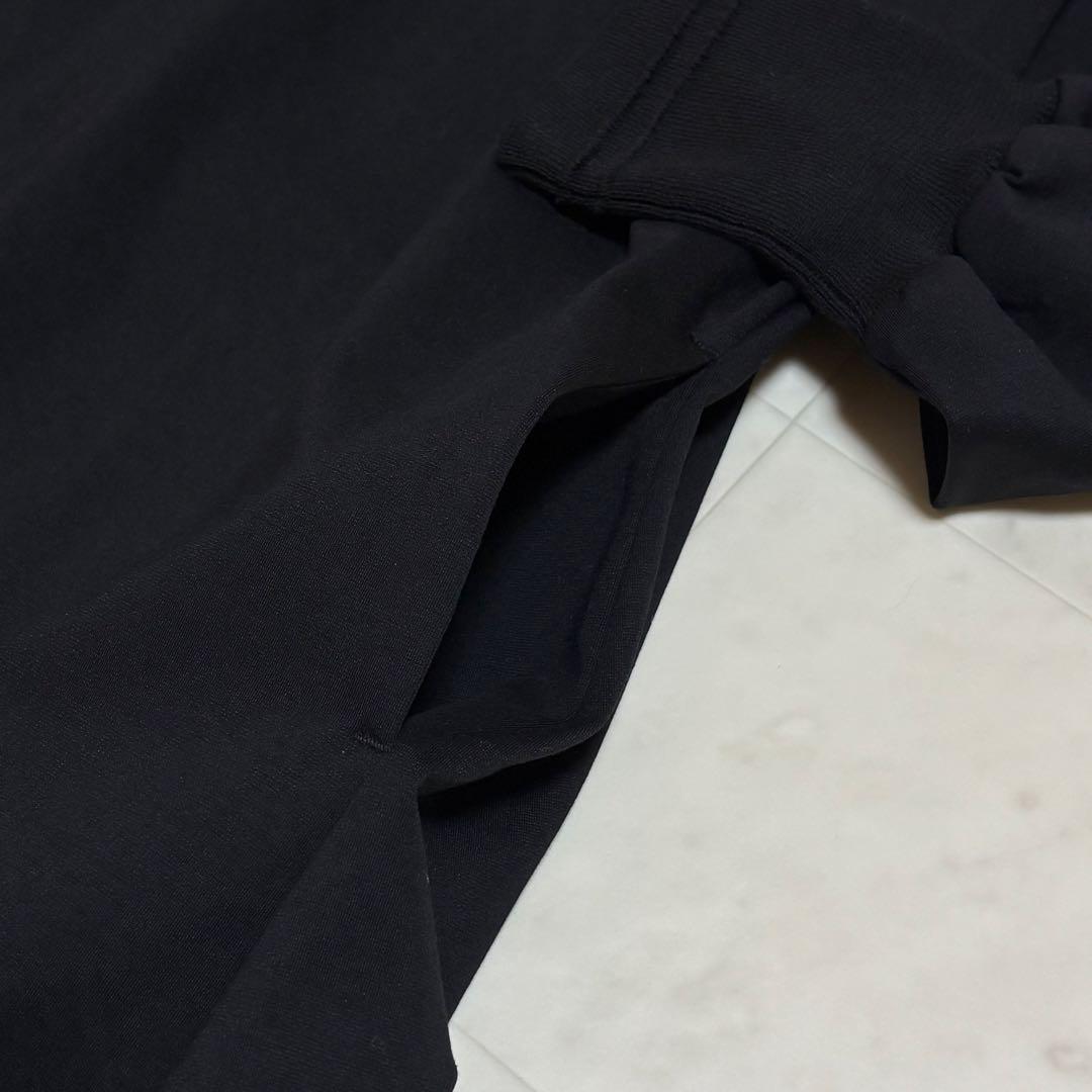 北欧、暮らしの道具店 ロングワンピース Aライン ブラック M ポンチ素材