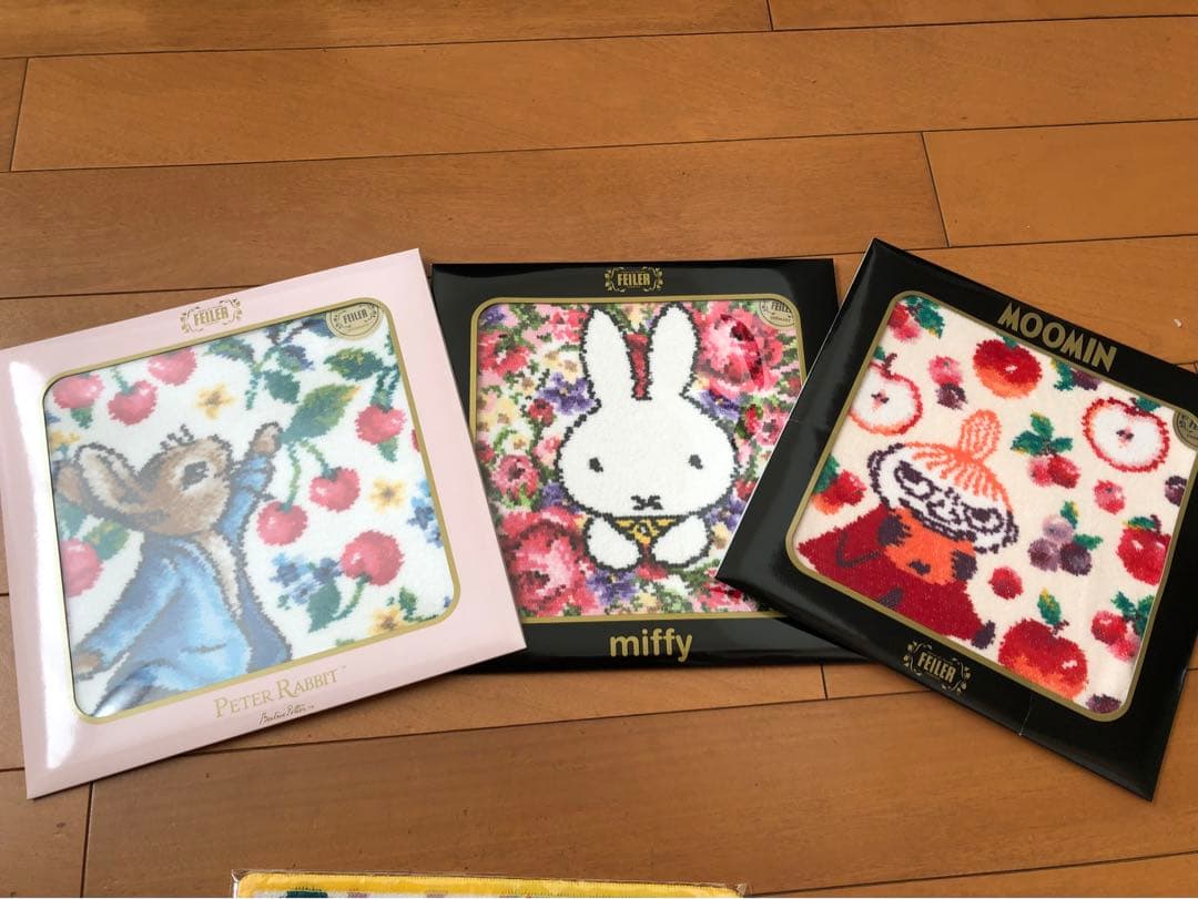 ✳️お値下げ　フェイラー　3枚　リトルミイ　ミッフィー　ピーターラビット