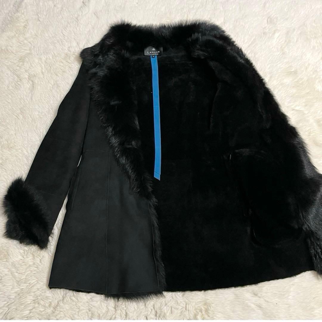 ♡極美品♡ランバン コレクション ムートン　コート　リアルファー レザー　革