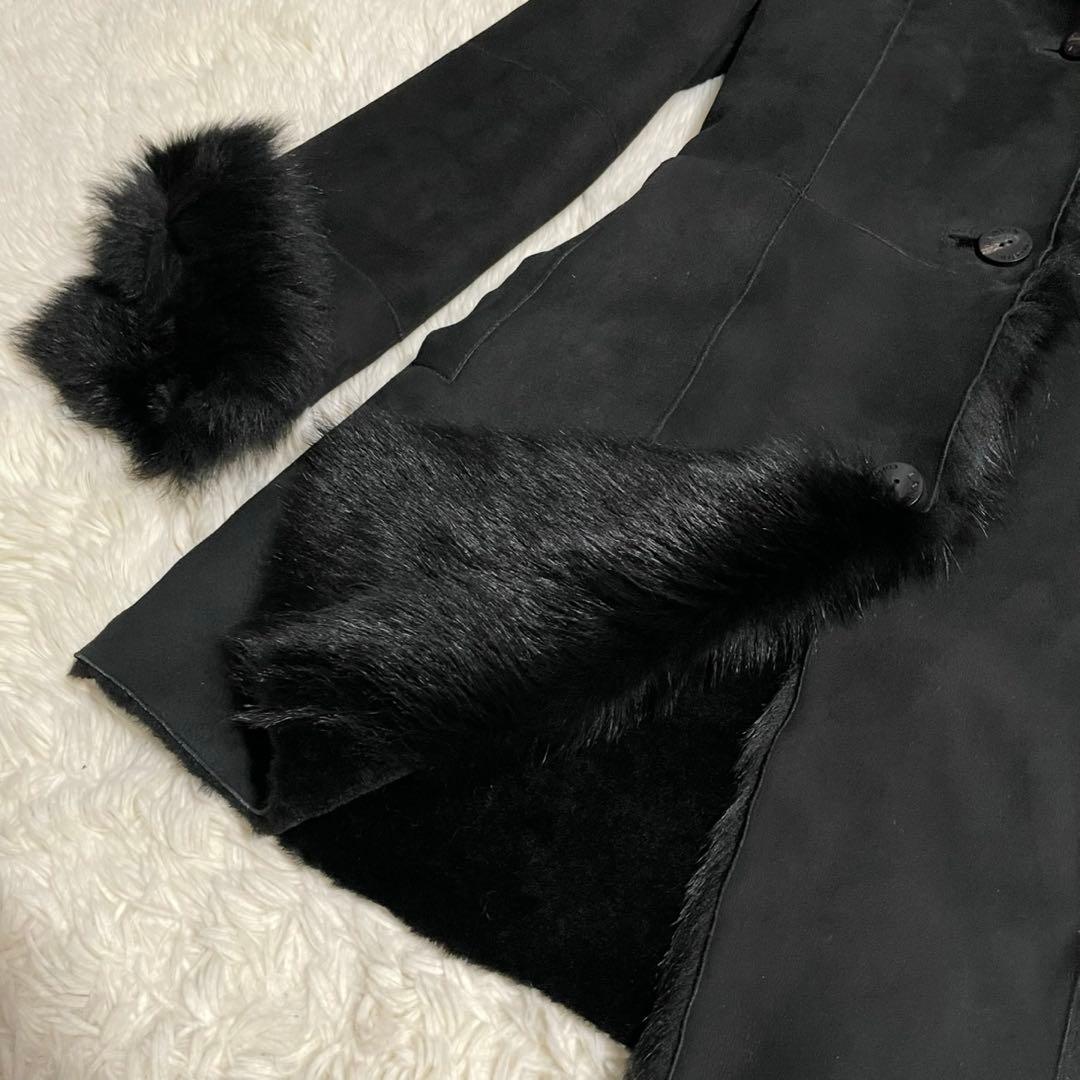 ♡極美品♡ランバン コレクション ムートン　コート　リアルファー レザー　革