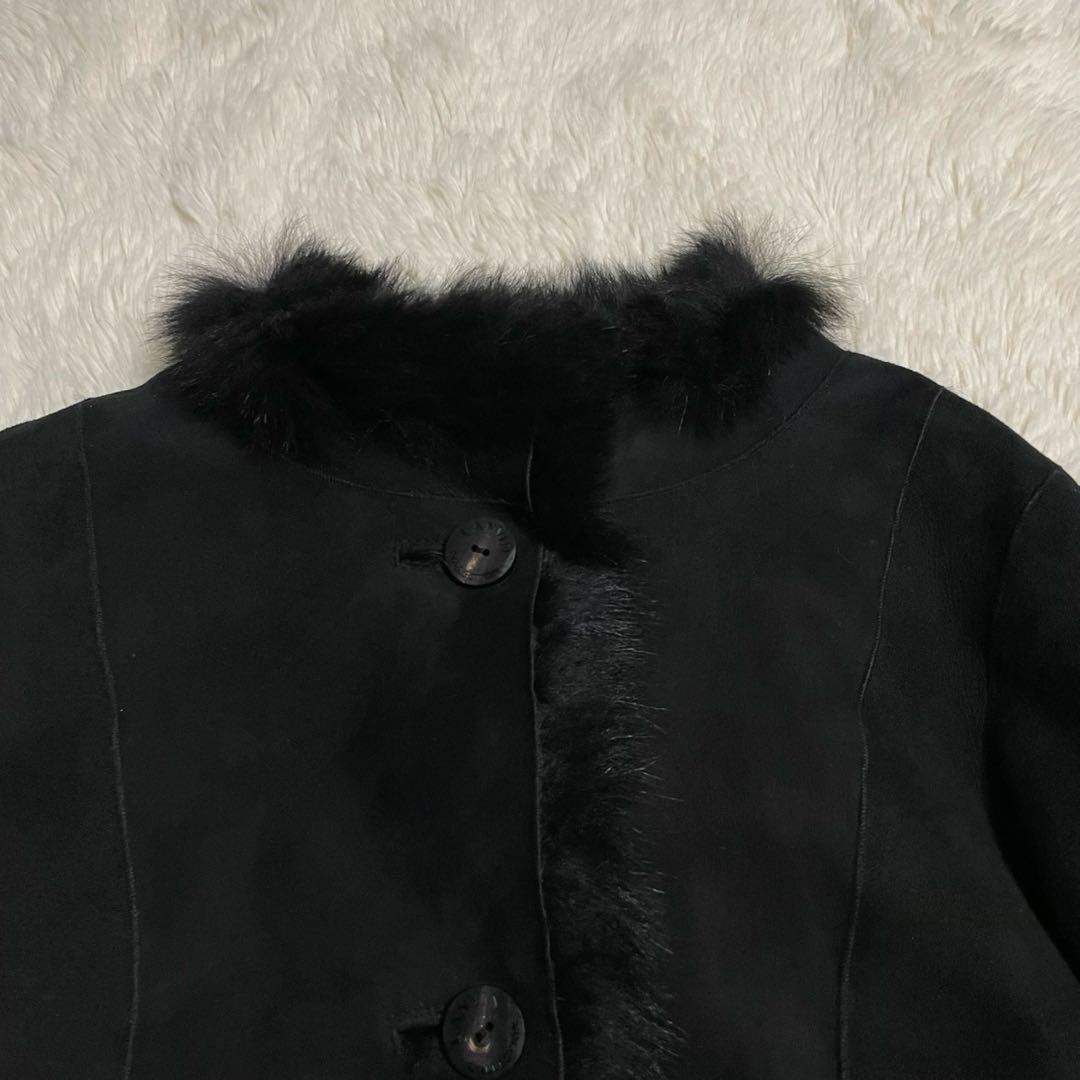 ♡極美品♡ランバン コレクション ムートン　コート　リアルファー レザー　革