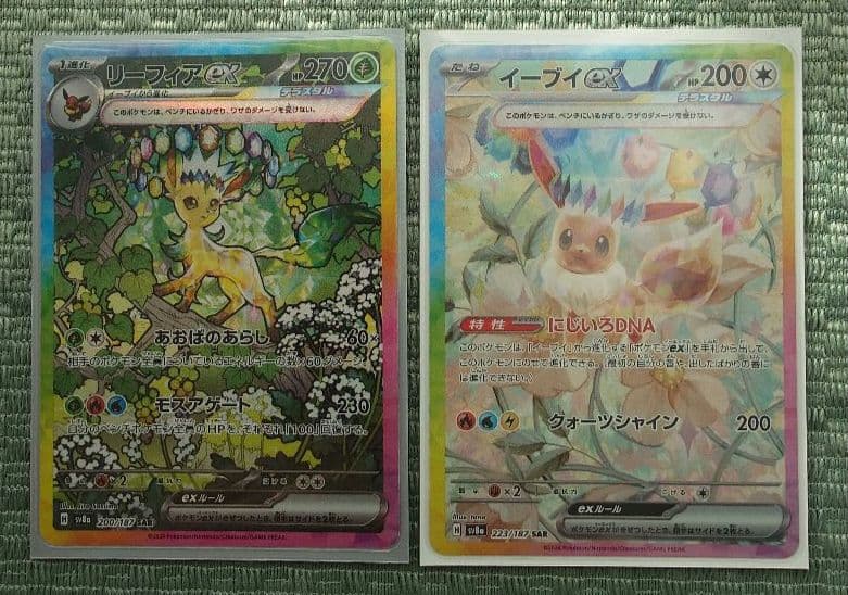 テラスタルフェス　イーブイex SAR、リーフィアex SAR
