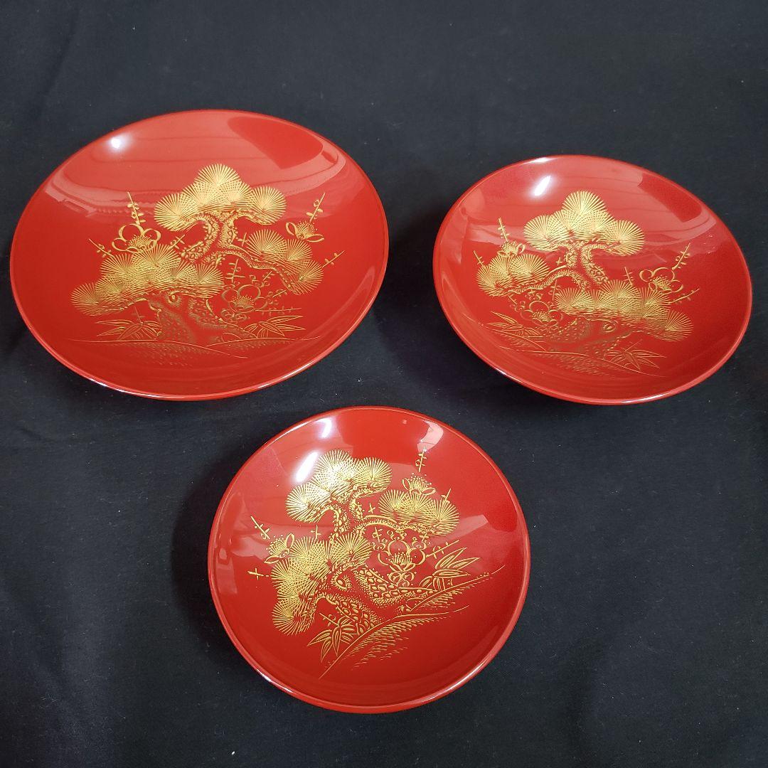 未使用品 輪島塗 屠蘇器 五島屋 謹製 塗師 松崎俊峰作 共箱付き漆器 うるし