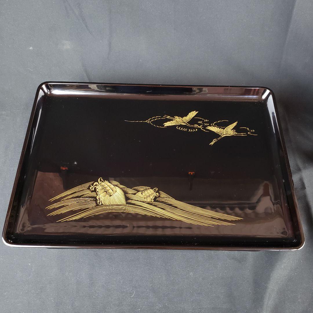 未使用品 輪島塗 屠蘇器 五島屋 謹製 塗師 松崎俊峰作 共箱付き漆器 うるし