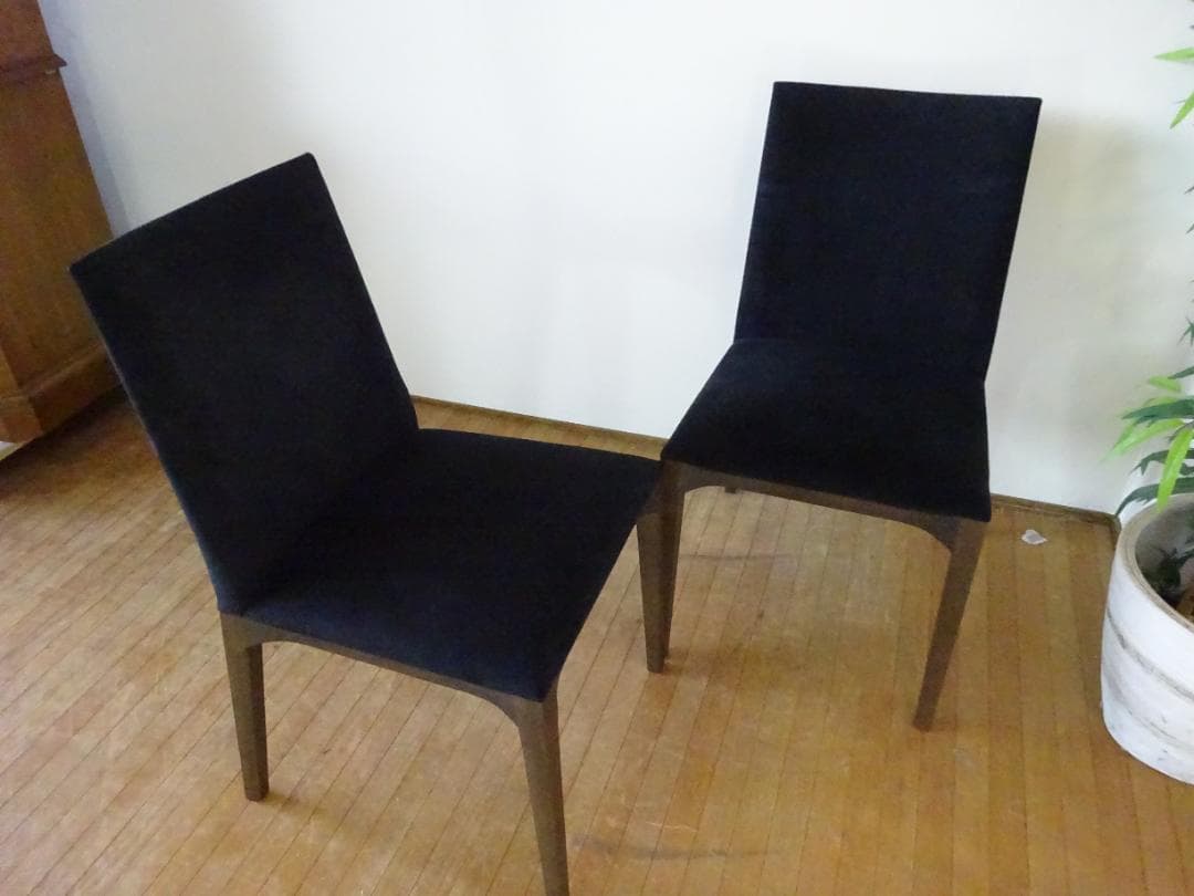 ゆー　Cassinaixc.　LINE　スエード調/黒　2脚組　美品