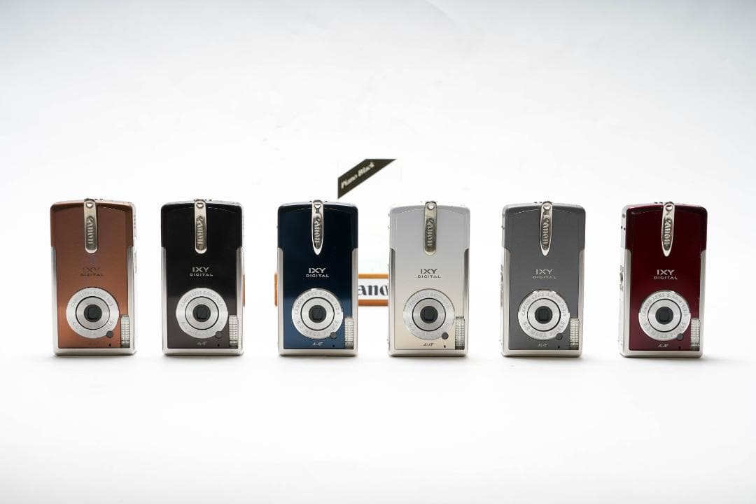 Canon　デジカメ　IXY　モックアップ6色+展示台