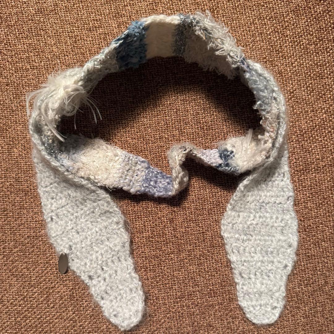 縷縷夢兎　rurumu: 23ss ハンドニット　うさ耳ヘアバンド