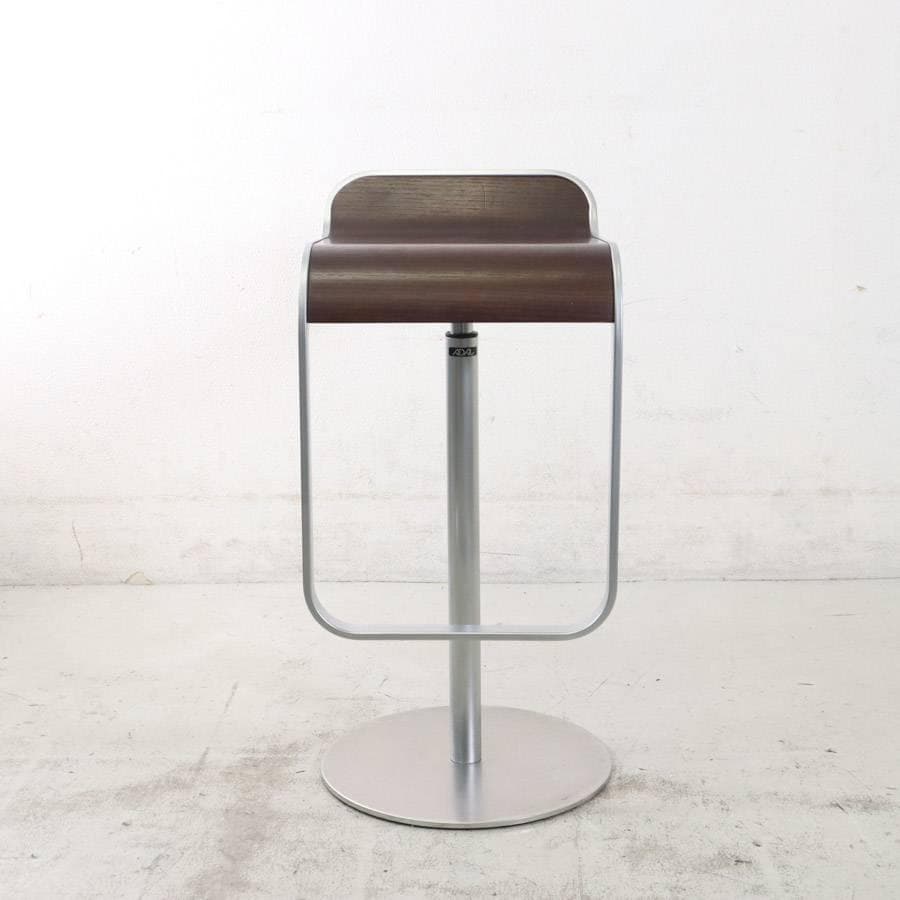 はなこ様6の4ラパルマ レム ハイスツール 板座 オーク突板 ブラウン 昇降回転