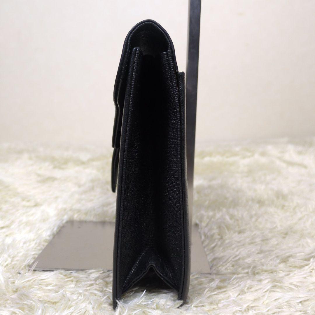 イヴサンローラン クラッチバッグ カサンドラ レザー ブラック