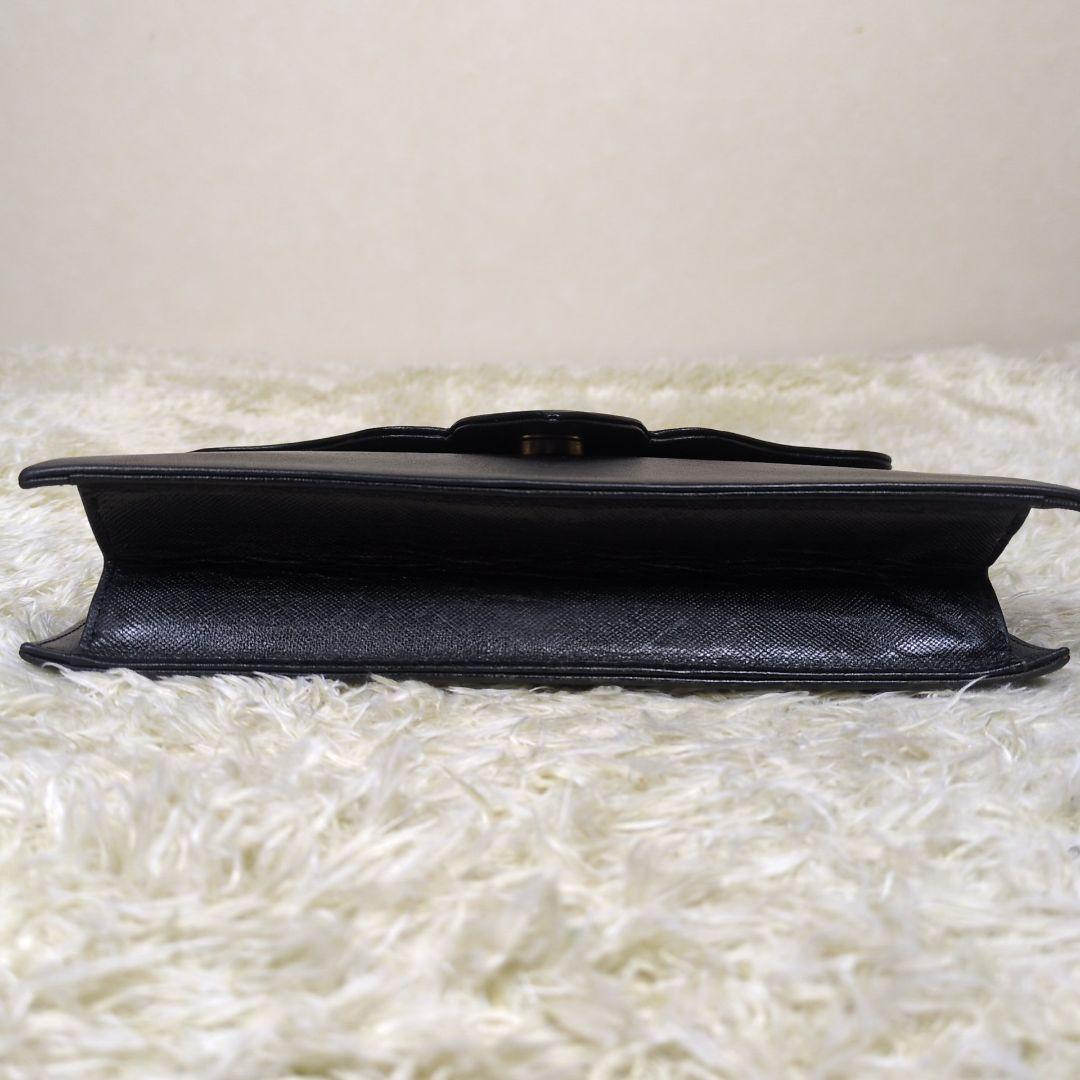イヴサンローラン クラッチバッグ カサンドラ レザー ブラック