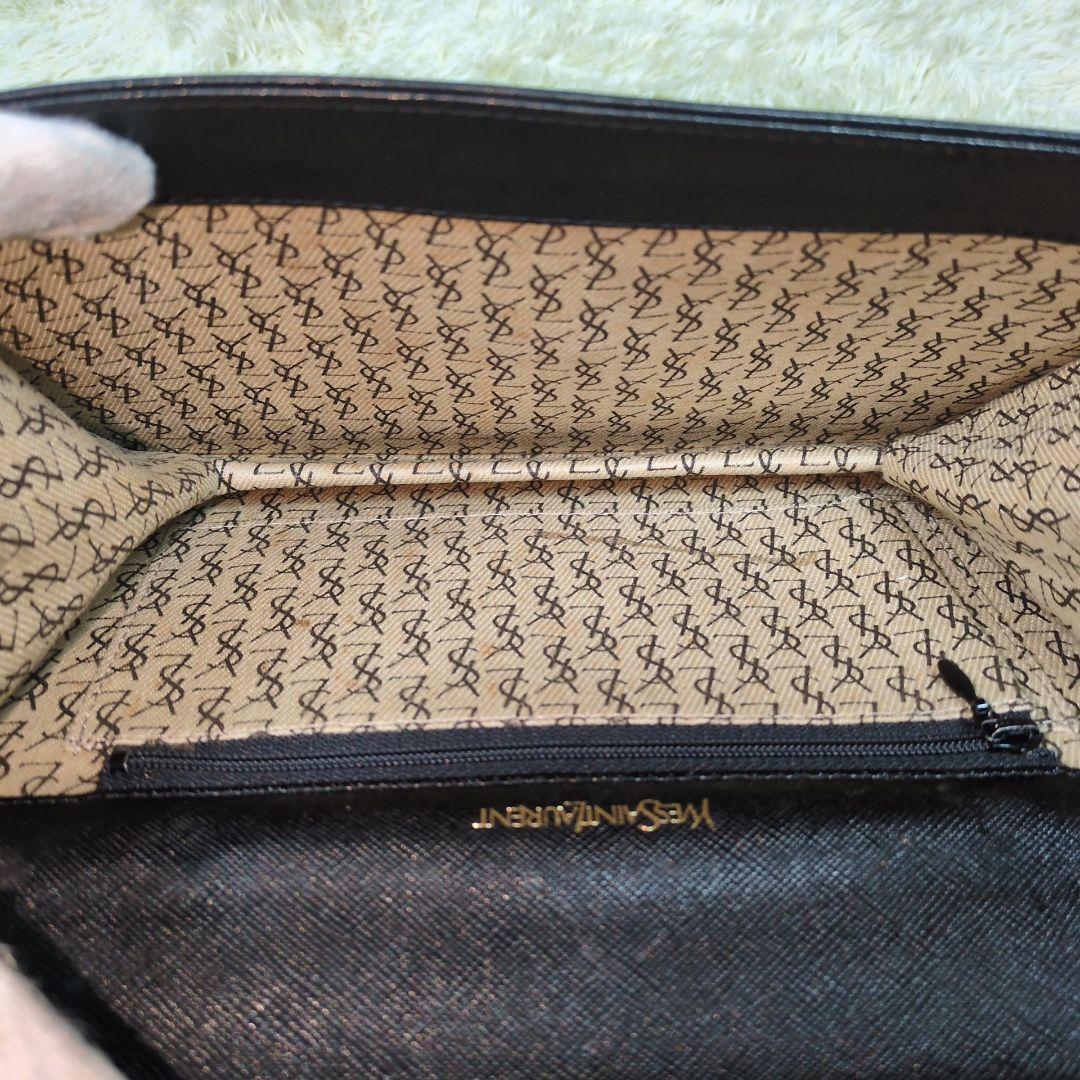 イヴサンローラン クラッチバッグ カサンドラ レザー ブラック