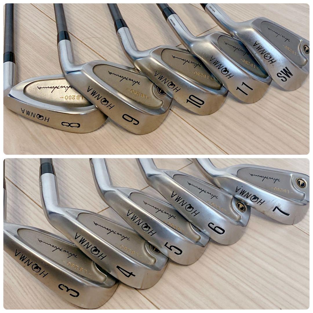 HONMA LB-280 チタン アイアン10本 BIG-LBウッド パター付