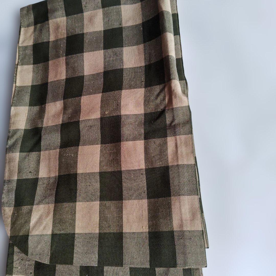 ざざんざ織　（伊兵衛織）単衣（冬こそ着用有）　玉繭　身丈159㌢　裄丈64.5㌢