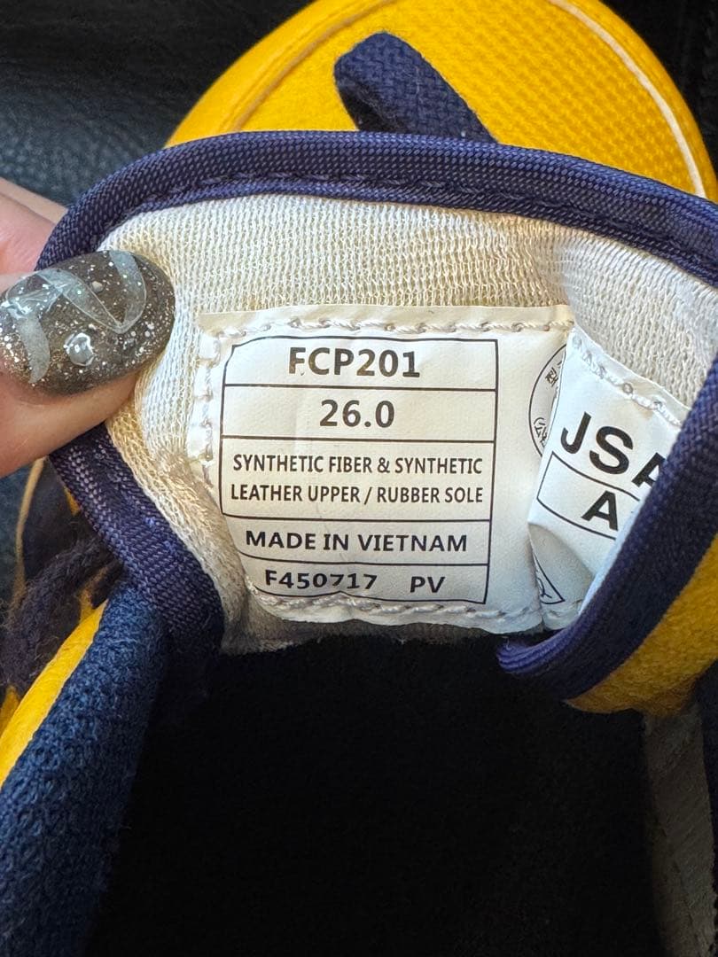 asics FCP201 イエロー スニーカー