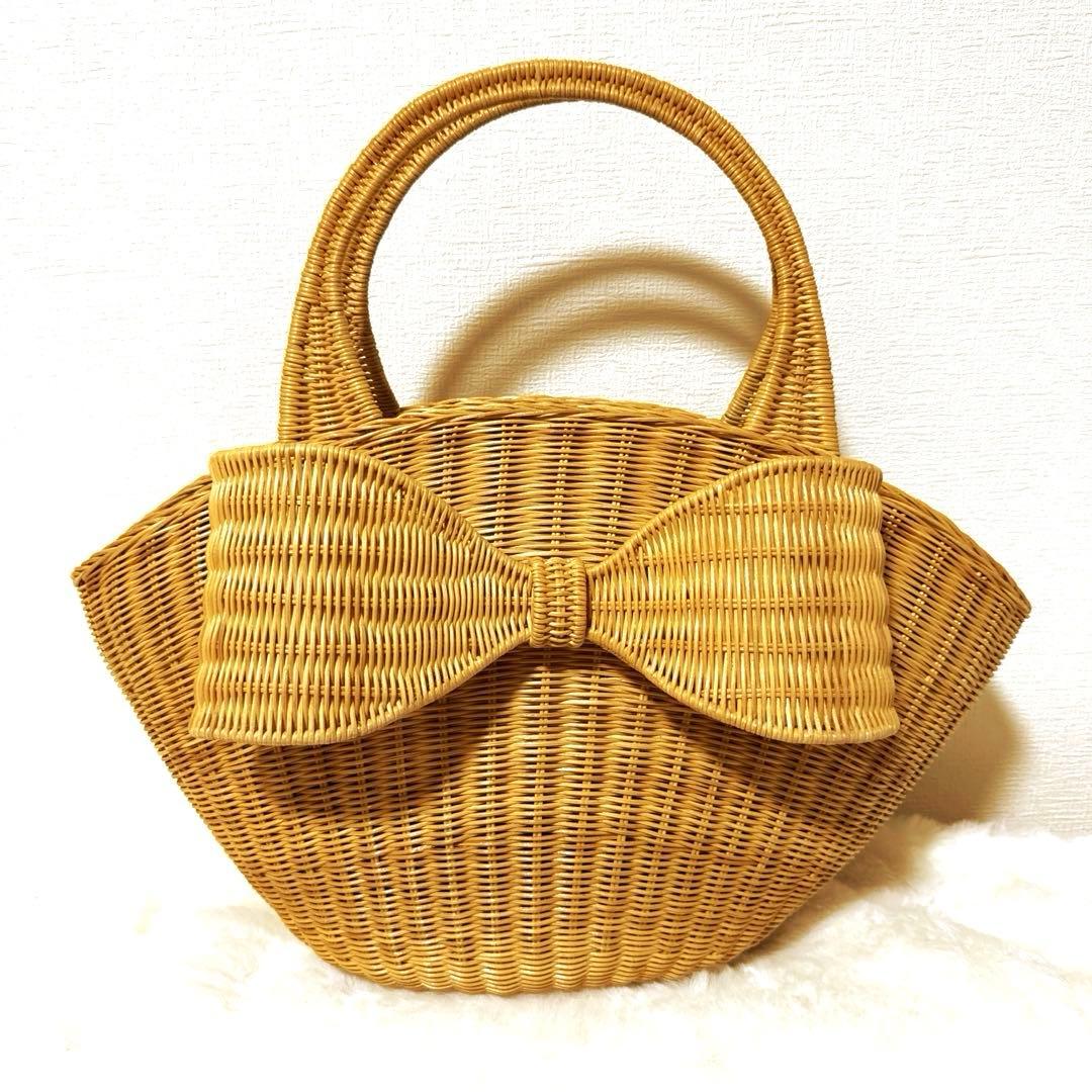 アナトリエ　リボンカゴバック　美品