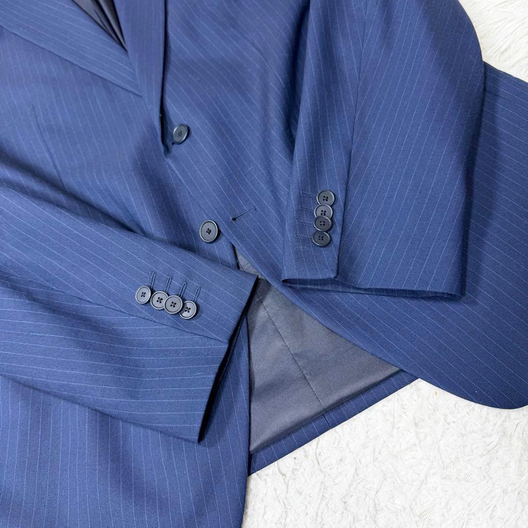 【美品】ZARA MAN SARTORIAL セットアップ 紺 ストライプ　54