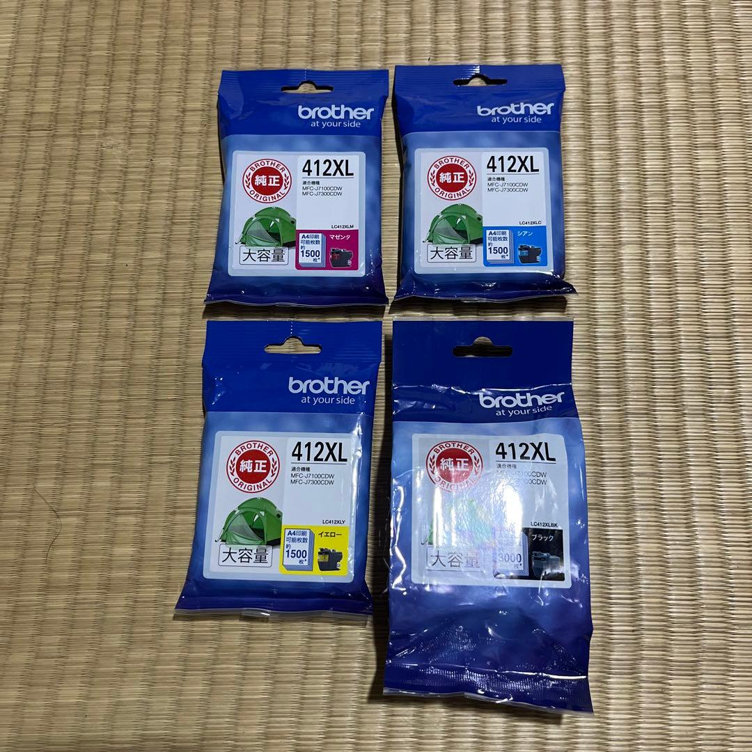 brother LC412XL 各色単品純正大容量インク 4本セット新品