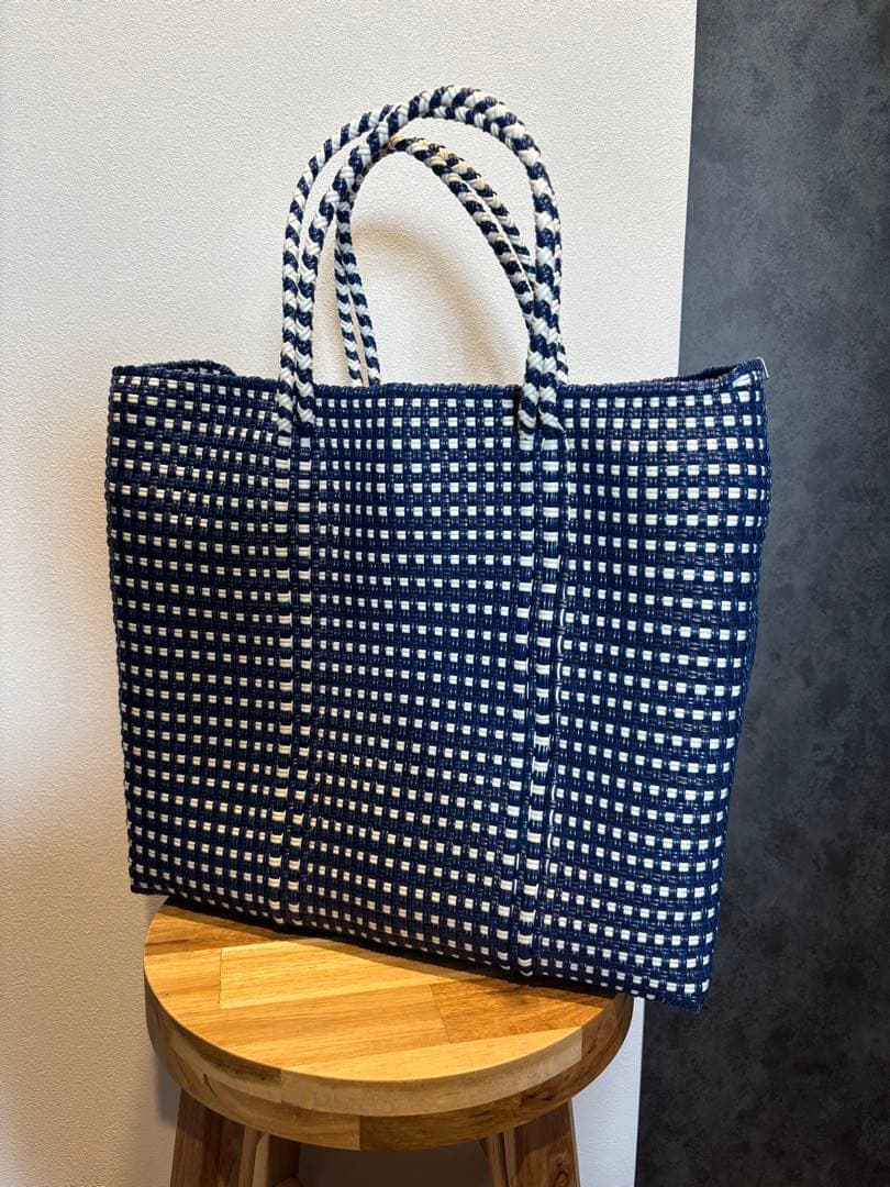 Letra レトラ メルカドバッグ かごバッグ M ミニチェック