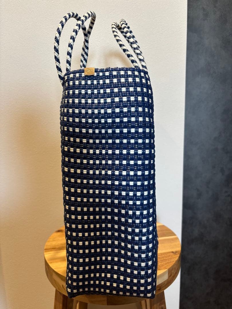 Letra レトラ メルカドバッグ かごバッグ M ミニチェック